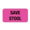Nevs Label, Save Stool 7/8" x 1-5/8" Flr Pink w/Black VW-0014 - alternate 1